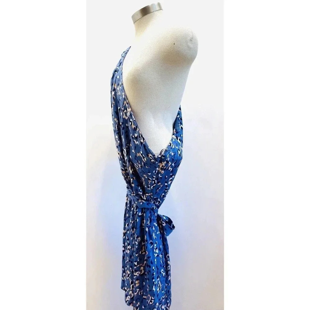 NWT NINE WEST Women Short Sleeve Pullover One Shoulder Belted Blue Dress Size 3X - Picture 6 of 15